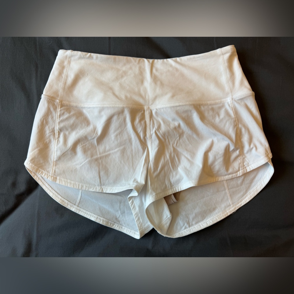 Lululemon Athletica White Athletic Shorts Lightweight Performance